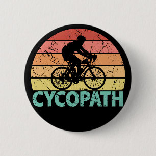Badge Rond 5 Cm Cyclisme amusant Cycopath
