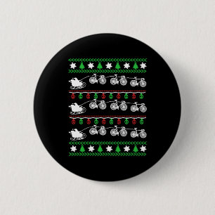 BADGE ROND 5 CM CYCLISME NOËL
