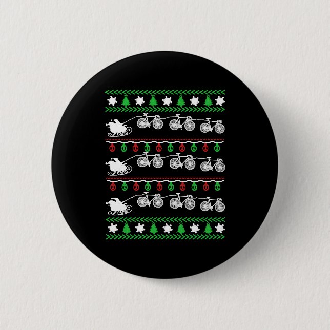 BADGE ROND 5 CM CYCLISME NOËL (Devant)