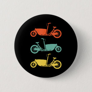 Badge Rond 5 Cm Cycliste Cycliste Vélo de fret électrique