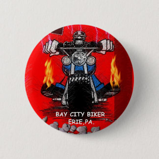 BADGE ROND 5 CM CYCLISTE DE BAY CITY    (BOUTONS)