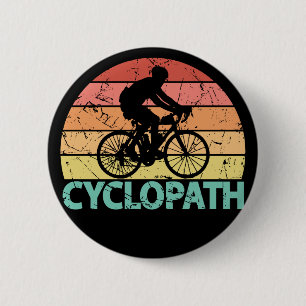 Badge Rond 5 Cm Cyclopath drôle Cyclisme