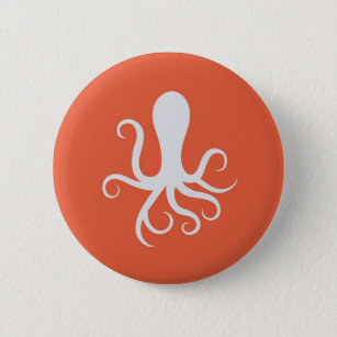 Badge Rond 5 Cm Cycloptopus - orange
