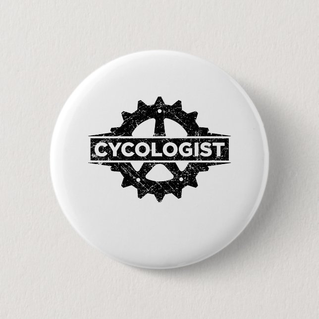 Badge Rond 5 Cm Cycologiste drôle de vélo cadeau (Devant)