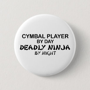 Badge Rond 5 Cm Cymbales Ninja mortel par nuit