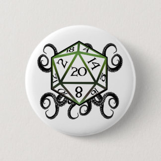 Badge Rond 5 Cm D20 de Cthulhu