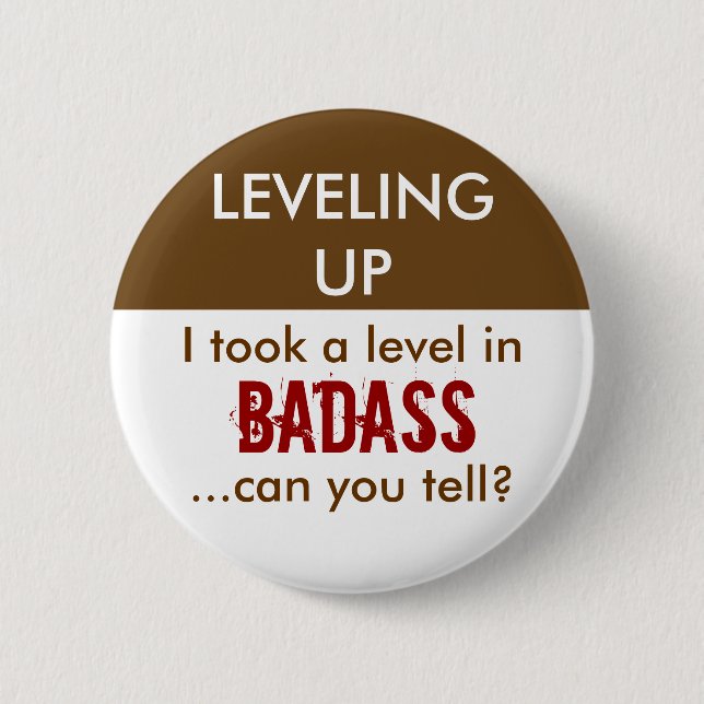 Badge Rond 5 Cm D&D - Badass (Devant)
