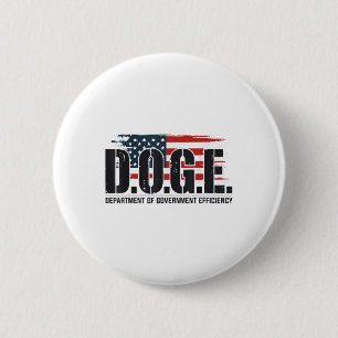 Badge Rond 5 Cm D.o.g.e Doge Département de l'efficacité gouvernem