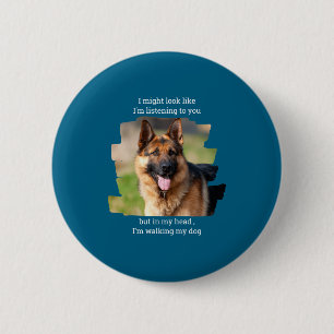 Badge Rond 5 Cm D Photo d'animaux Drôle de papa chien 