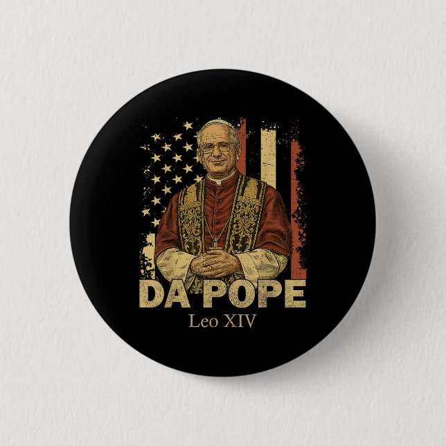 Badge Rond 5 Cm Da Pope Leo (Devant)