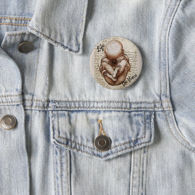 Badge Rond 5 Cm Da Vinci Life (En situation)