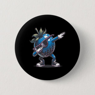 Badge Rond 5 Cm Dab Blueberry Dancing Dabbing Blueberry Fruit