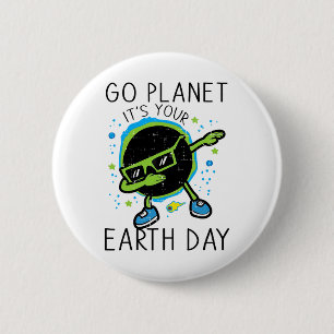 Badge Rond 5 Cm Dab Earth Solaire Eclipse Go Planet Your Earth D
