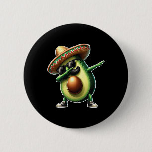 Badge Rond 5 Cm Dabbing Avocat Drôle de Vegan Amateur de Nourritur