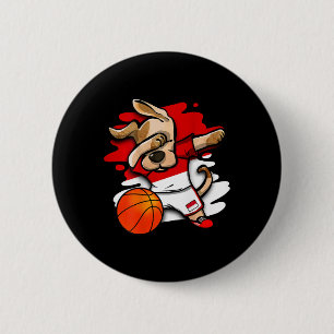 Badge Rond 5 Cm Dabbing Dog Indonésie Sketll Fans Jersey Indonésie