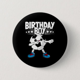 Badge Rond 5 Cm Dabbing drôle de footballeur garçon d'anniversaire