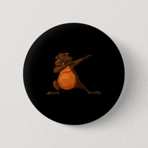 Badge Rond 5 Cm Dabbing Groundhog Marmottes mignonnes Amour Ground