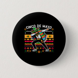Badge Rond 5 Cm Dabbing Mexican Poncho Cinco De Mayo Fiesta 4
