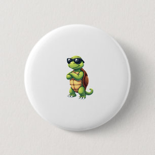 Badge Rond 5 Cm Dabbing Sea Turtle Amoureux des animaux Sauvez Les