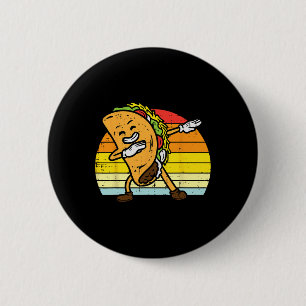 Badge Rond 5 Cm Dabbing Taco Dab Rétro Cinco De Mayo Hommes Garçon