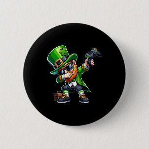 Badge Rond 5 Cm Daber Gamer Leprechaun Dab Dance St Pattys St Pa