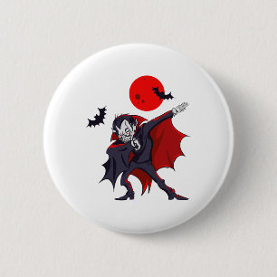 Badge Rond 5 Cm Dabula Vampire Comte D'Halloween Dabula Gif