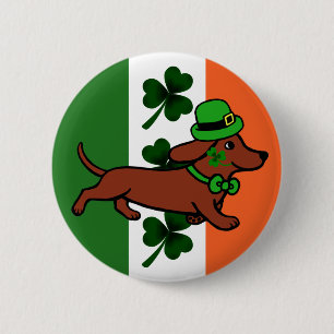 Badge Rond 5 Cm Dachshund de la Saint-Patrick 7