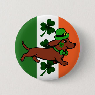 Badge Rond 5 Cm Dachshund de la Saint-Patrick 7