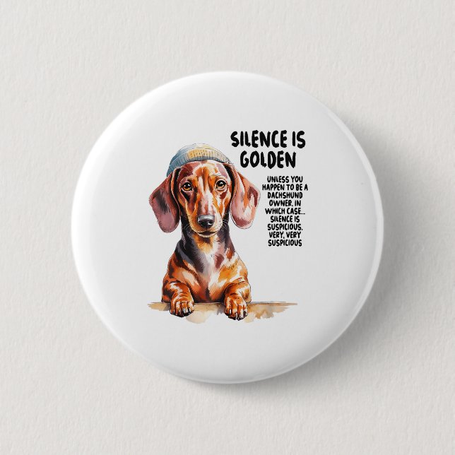 Badge Rond 5 Cm Dachshund Ideas For Women &amp; Novelty Miniature  (Devant)