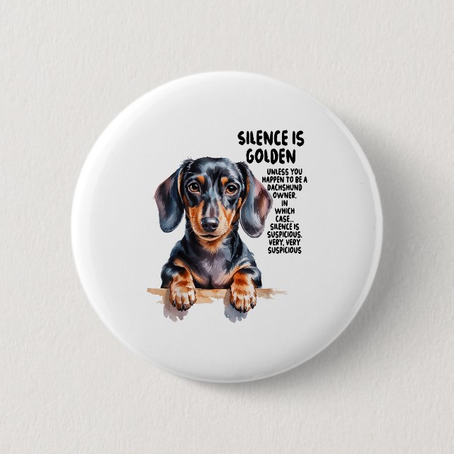 Badge Rond 5 Cm Dachshund Ideas For Women &amp; Novelty Miniature  (Devant)