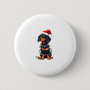 Badge Rond 5 Cm Dachshund illuminations de Noël Noël Noël Noël Noë