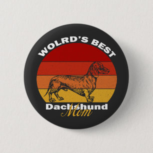 Badge Rond 5 Cm Dachshund - La meilleure maman Dachshund du monde