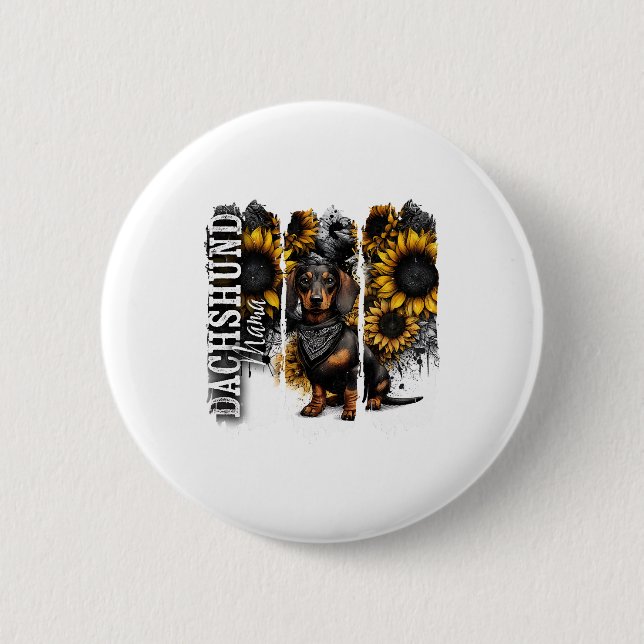 Badge Rond 5 Cm Dachshund Mama (Devant)