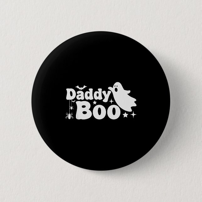 Badge Rond 5 Cm Daddy Boo Funny Ghost Halloween Family Matching  (Devant)