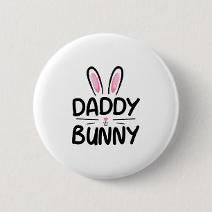 Badge Rond 5 Cm Daddy Bunny Matching Family Easter Dad Gift