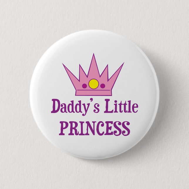 Badge Rond 5 Cm Daddy Little Princess (Devant)