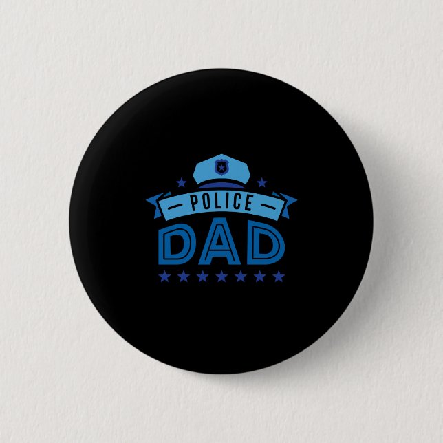 Badge Rond 5 Cm Daddy Policeman (Devant)