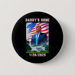Badge Rond 5 Cm Daddy's Home Donald Trump 2024