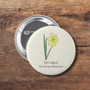 Badge Rond 5 Cm Daffodile botanique Pastel Flower