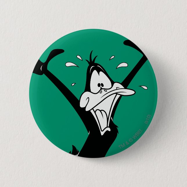 Badge Rond 5 Cm DAFFY DUCK™ Excited (Devant)