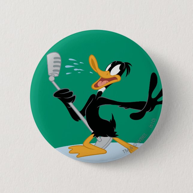 Badge Rond 5 Cm DAFFY DUCK™ Singing (Devant)