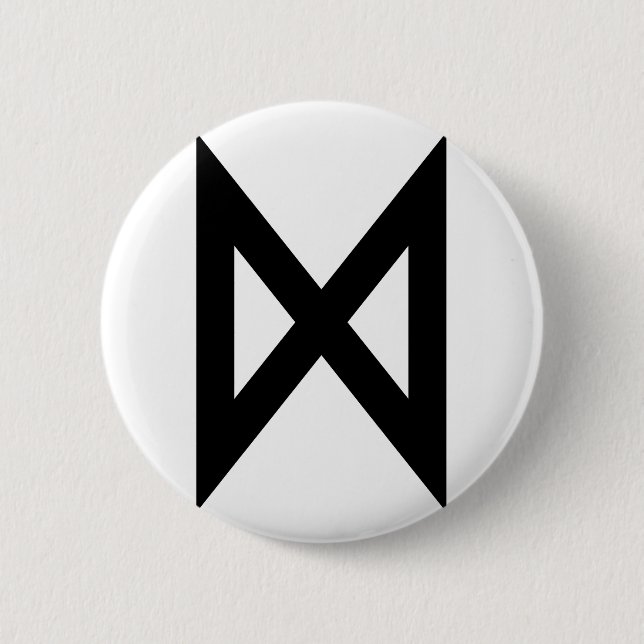 BADGE ROND 5 CM DAGAZ RUNE (Devant)