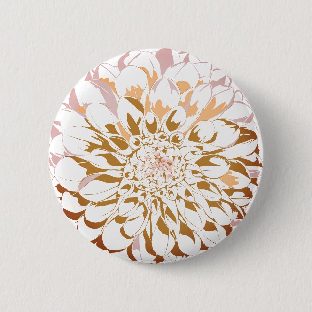 Badge Rond 5 Cm Dahlia flower button (Devant)