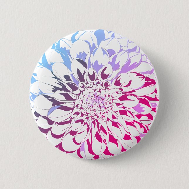 Badge Rond 5 Cm Dahlia flower button - violet tones (Devant)