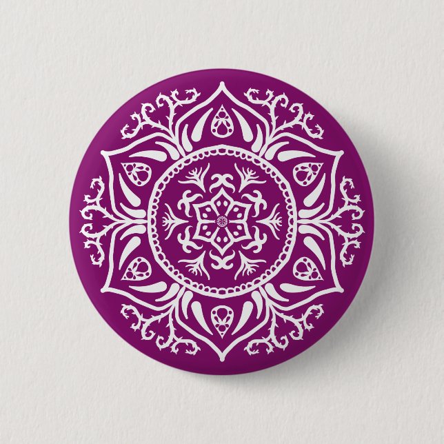 Badge Rond 5 Cm Dahlia Mandala (Devant)