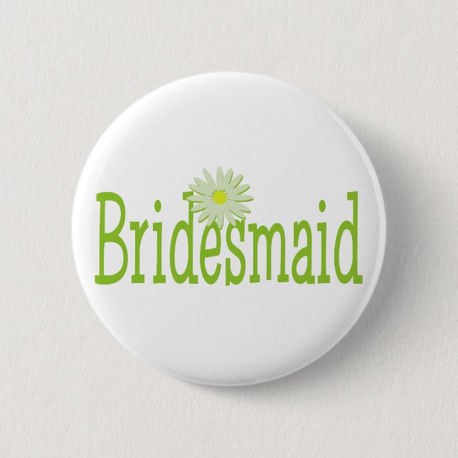 Badge Rond 5 Cm Daisy Bridesmaid (Devant)