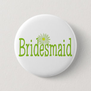 Badge Rond 5 Cm Daisy Bridesmaid