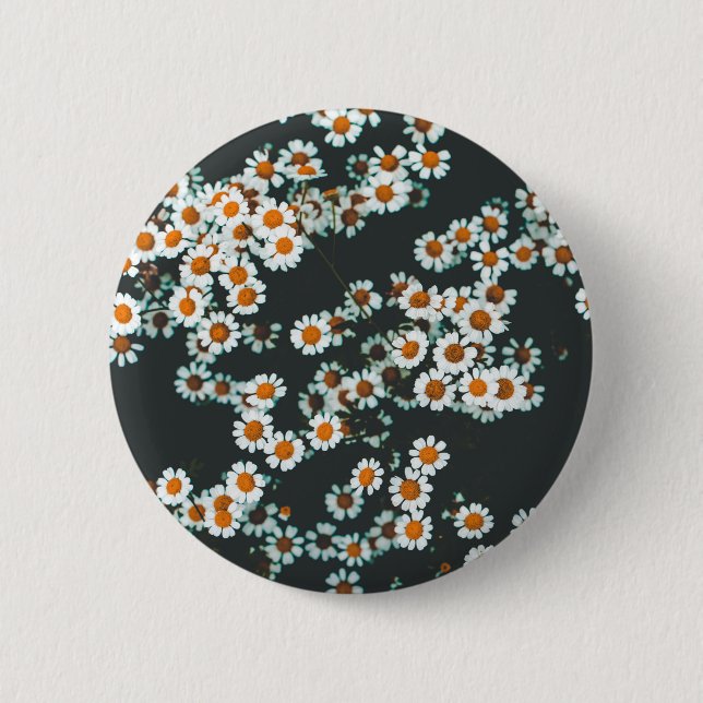 Badge Rond 5 Cm Daisy Daisies Floral (Devant)