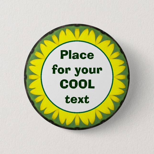 Badge Rond 5 Cm Daisy Mandala Modèle 03 (Devant)