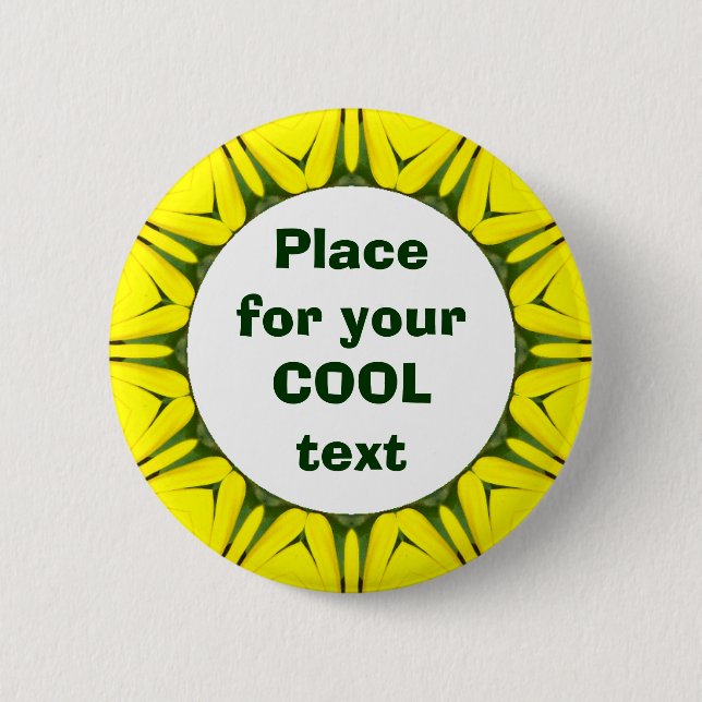Badge Rond 5 Cm Daisy Mandala Modèle 06 (Devant)
